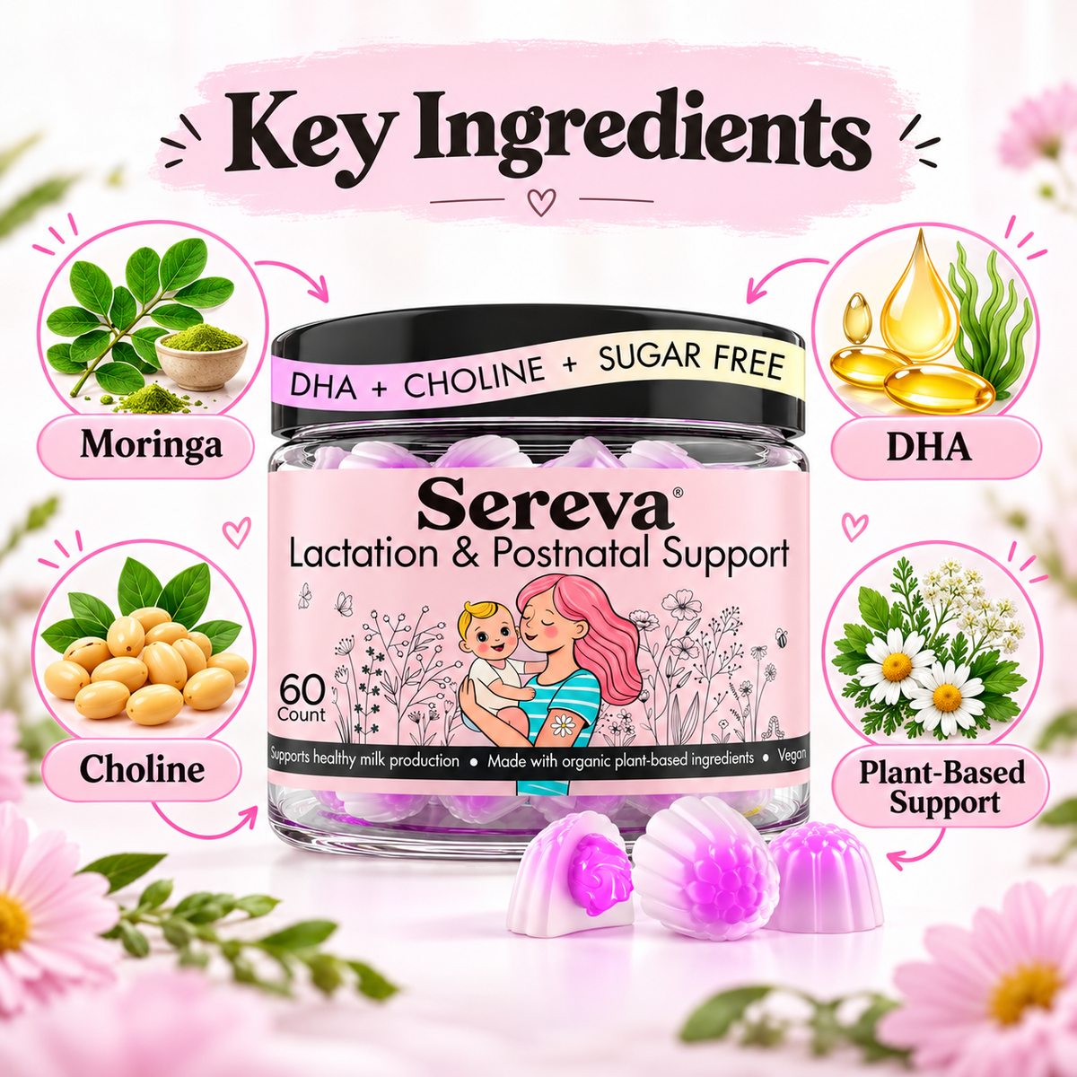 Sereva™ Lactation & Postnatal Support Gummies