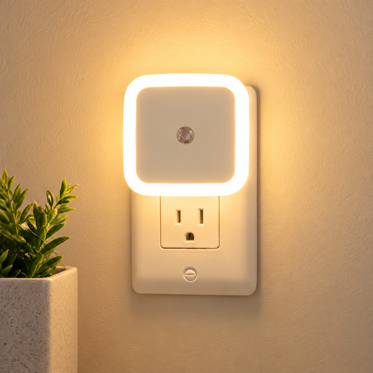 Sereva Plug-In LED Night Light — Warm Dimmable Glow