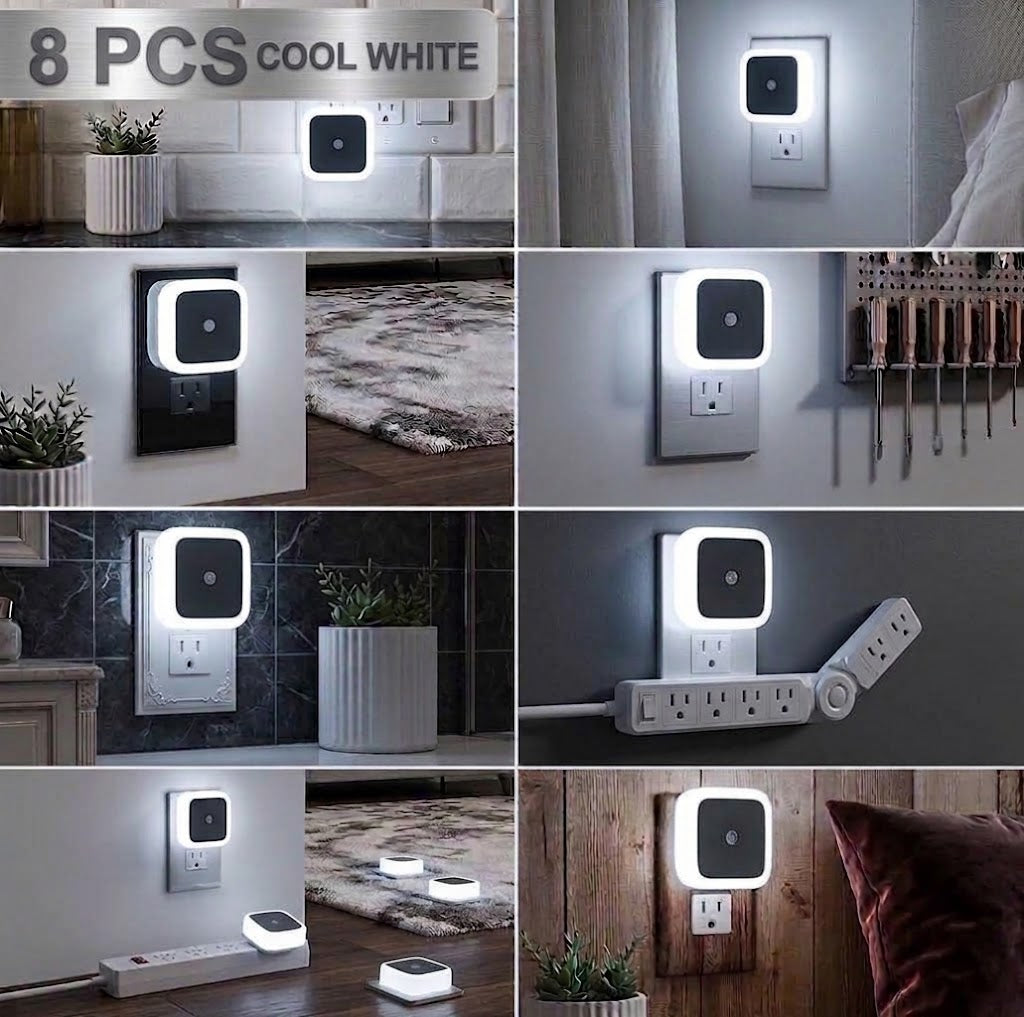 Sereva Plug-In LED Night Light — Warm Dimmable Glow