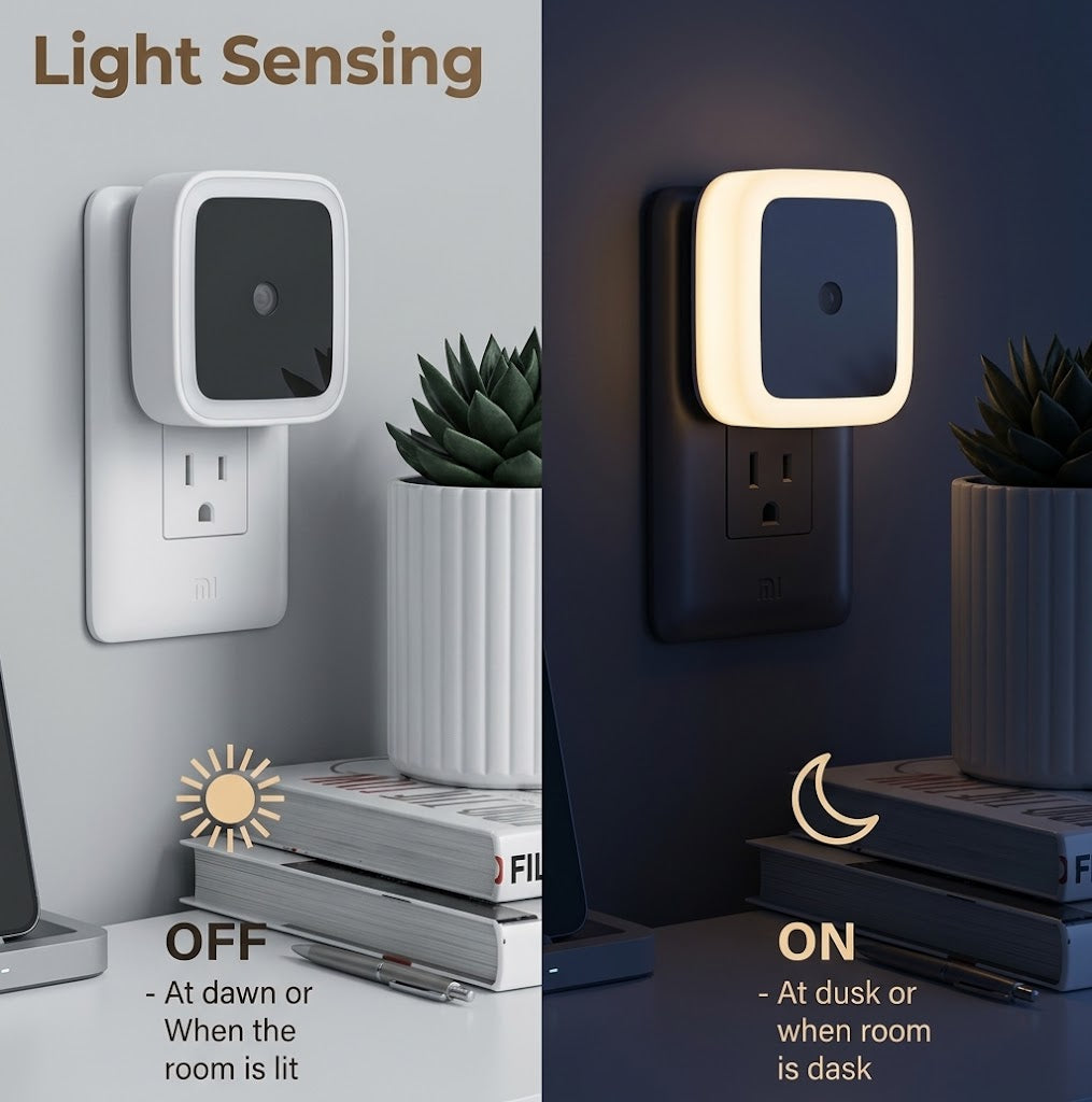 Sereva Plug-In LED Night Light — Warm Dimmable Glow